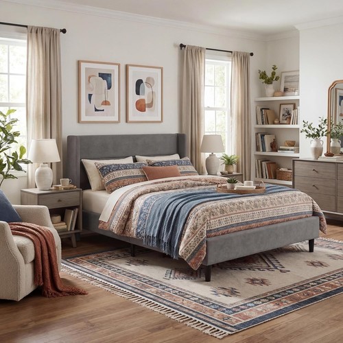 Stylish platform bed frame - platform,